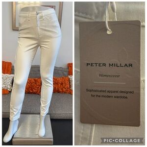 ❣️🆕Peter Millar Karlie Stretch Sateen High Rise White Pants $150 MSRP❣️